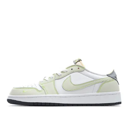 Picture of Air Jordan 1 Low Low Top Retro Culture Basketball Shoes White Green