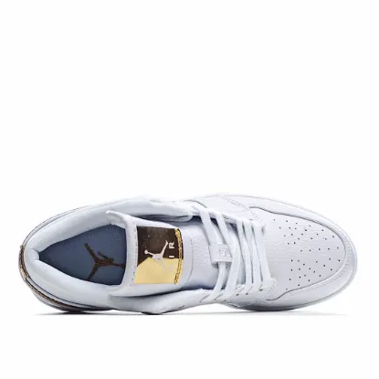 Picture of Wmns Air Jordan 1 Retro Low 'White Metallic Gold'