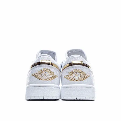 Picture of Wmns Air Jordan 1 Retro Low 'White Metallic Gold'