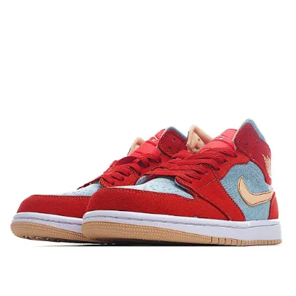 Picture of Air Jordan 1 Mid 'Denim Red'