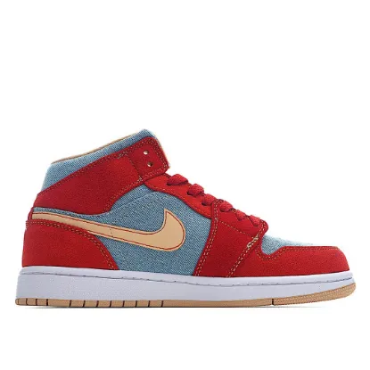 Picture of Air Jordan 1 Mid 'Denim Red'