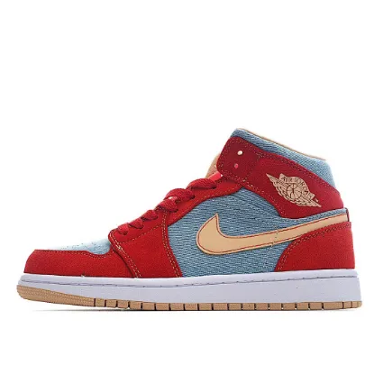 Picture of Air Jordan 1 Mid 'Denim Red'