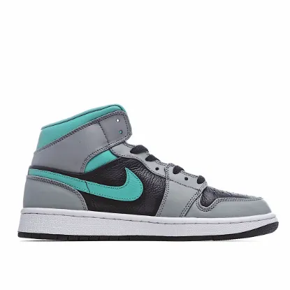 Picture of Air Jordan 1 Mid 'Grey Aqua'