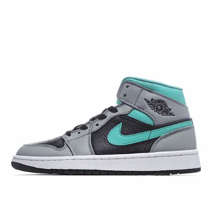 Picture of Air Jordan 1 Mid 'Grey Aqua'