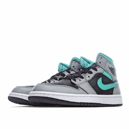 Picture of Air Jordan 1 Mid 'Grey Aqua'