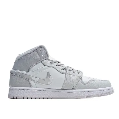 Picture of Air Jordan 1 Mid 'Swoosh Logo - Grey Camo'