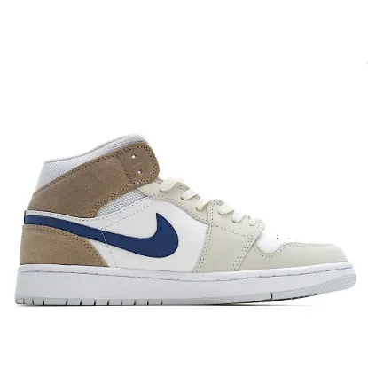 Picture of 0Air Jordan 1 Mid 'White Khaki Blue Void'