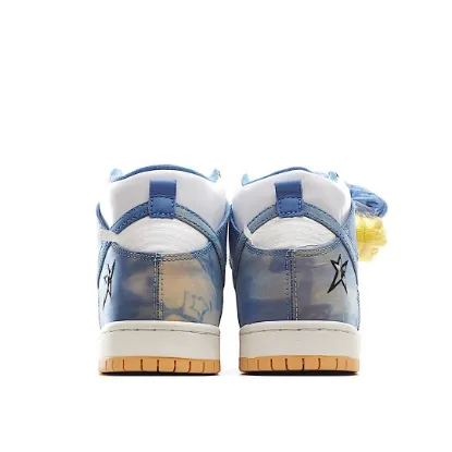 Picture of CARPET COMPANY X NIKE SB DUNK HIGH SB SNEAKERS WHITE & BLUE