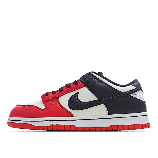 Picture of NBA X NIKE DUNK LOW EMB “CHICAGO” BLACK, WHITE AND RED