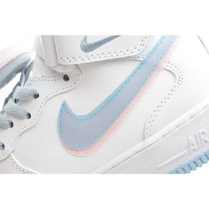 Picture of Nike Air Force 1 mid White pink blue