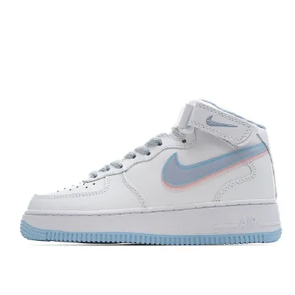 Picture of Nike Air Force 1 mid White pink blue