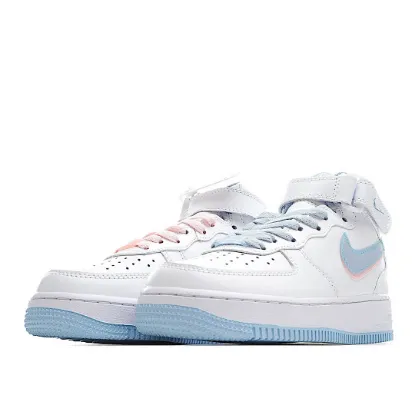 Picture of Nike Air Force 1 mid White pink blue