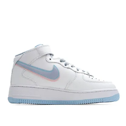 Picture of Nike Air Force 1 mid White pink blue