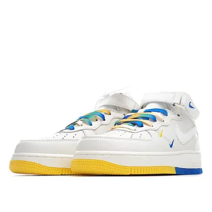 Picture of Nike Air Force 1 Mid07 Beige and Yellow Mid-Top Sneakers