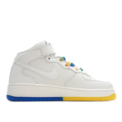 Picture of Nike Air Force 1 Mid07 Beige and Yellow Mid-Top Sneakers