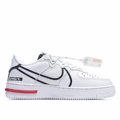 Picture of Nike AIR FORCE 1 REACT WHITE D/MS/X White Black Red