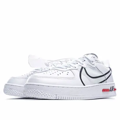 Picture of Nike AIR FORCE 1 REACT WHITE D/MS/X White Black Red