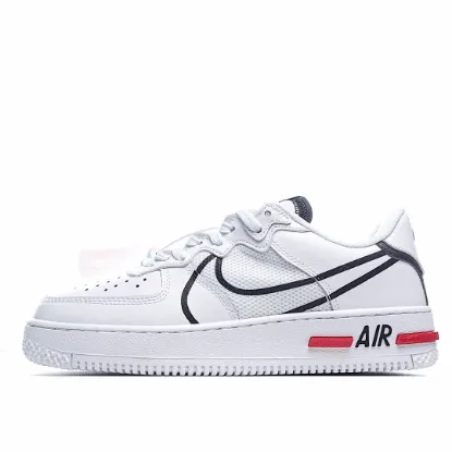 Picture of Nike AIR FORCE 1 REACT WHITE D/MS/X White Black Red