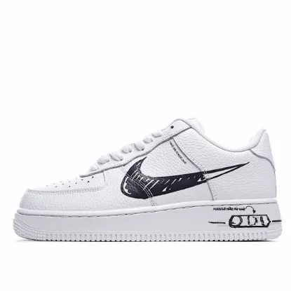 Picture of Nike AIR FORCE 1 SCHEMATIC WHITE/BLACK Sketch Black & White