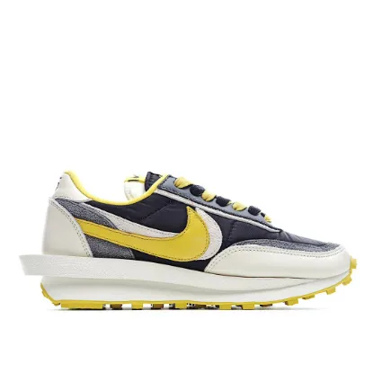 Picture of NIKE UNDERCOVER X SACAI X NIKE LDWAFFLE DOUBLE HOOK WHITE BLACK YELLOW