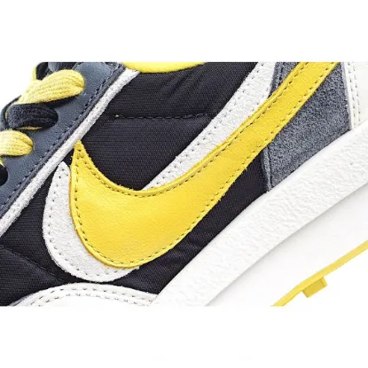 Picture of NIKE UNDERCOVER X SACAI X NIKE LDWAFFLE DOUBLE HOOK WHITE BLACK YELLOW