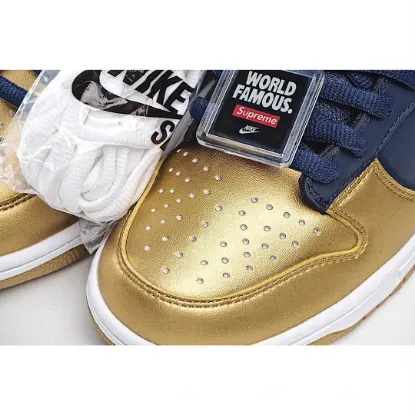 Picture of NIKE SUPREME X DUNK SB LOW BLUE GOLD